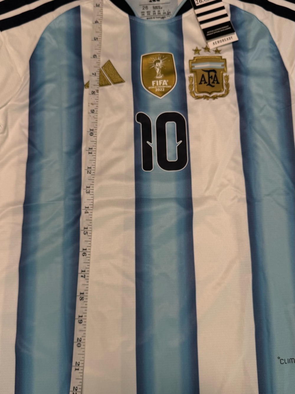 KIDS adidas White & Light Blue Argentina Soccer Set with Navy Shorts - Picture 6 of 6